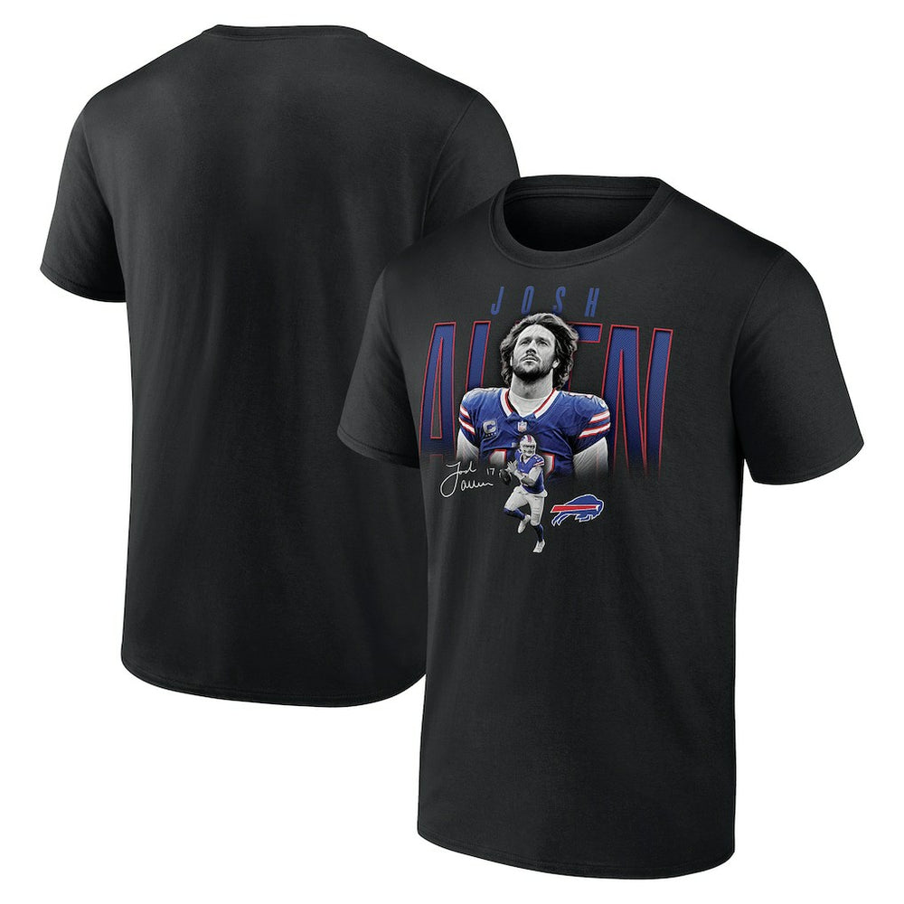 Josh Allen Buffalo Bills Humble Shadow Player T-Shirt - Black T-shirts