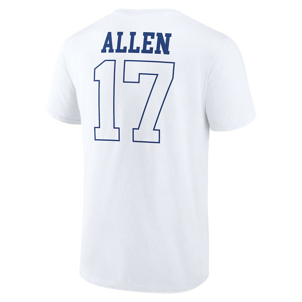 Josh Allen Buffalo Bills Tonal Name & Number T-Shirt - White T-shirts