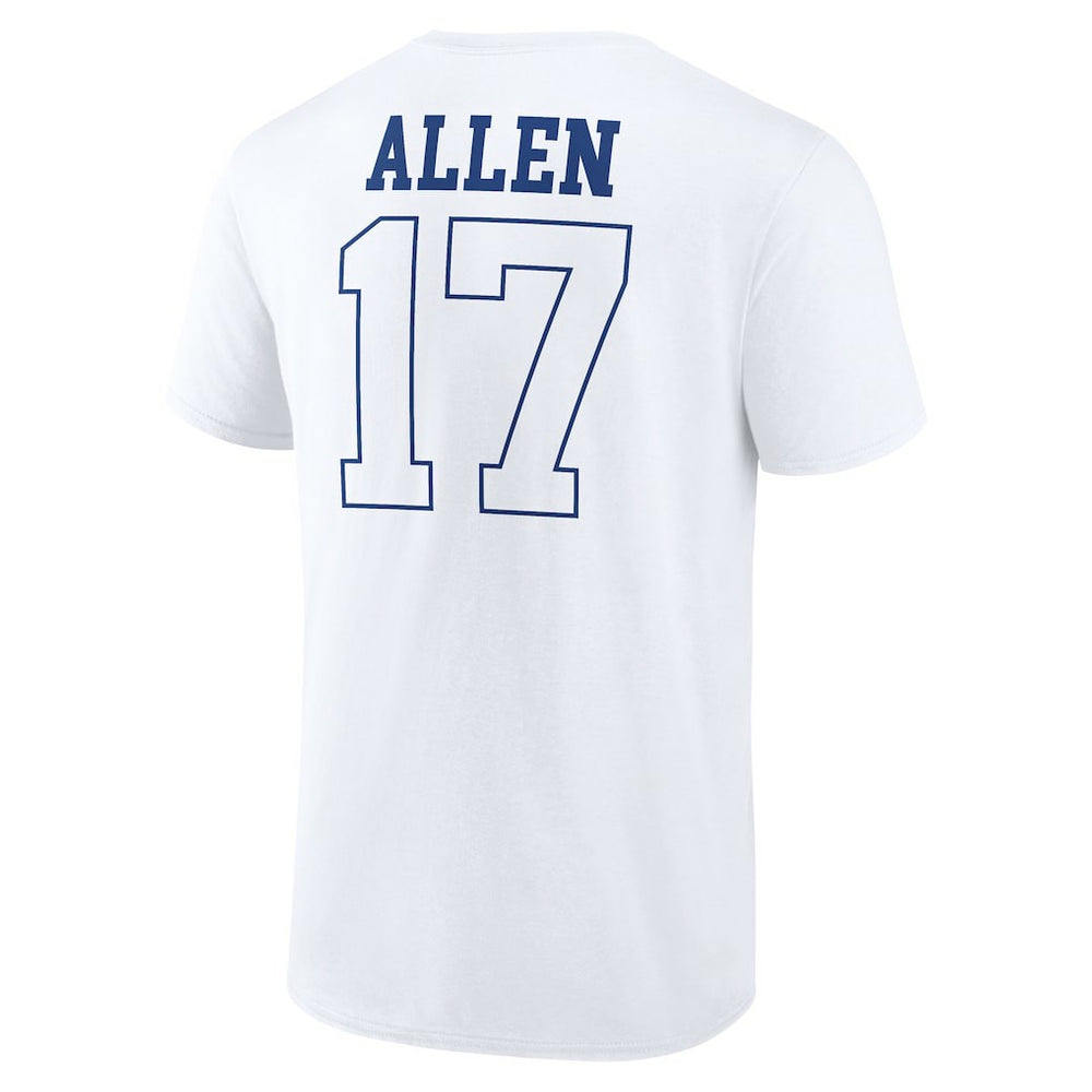 Josh Allen Buffalo Bills Tonal Name & Number T-Shirt - White T-shirts