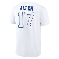 Josh Allen Buffalo Bills Tonal Name & Number T-Shirt - White T-shirts