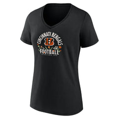 Joe Burrow Cincinnati Bengals Women's Floral Name & Number V-Neck T-Shirt - Black T-shirts