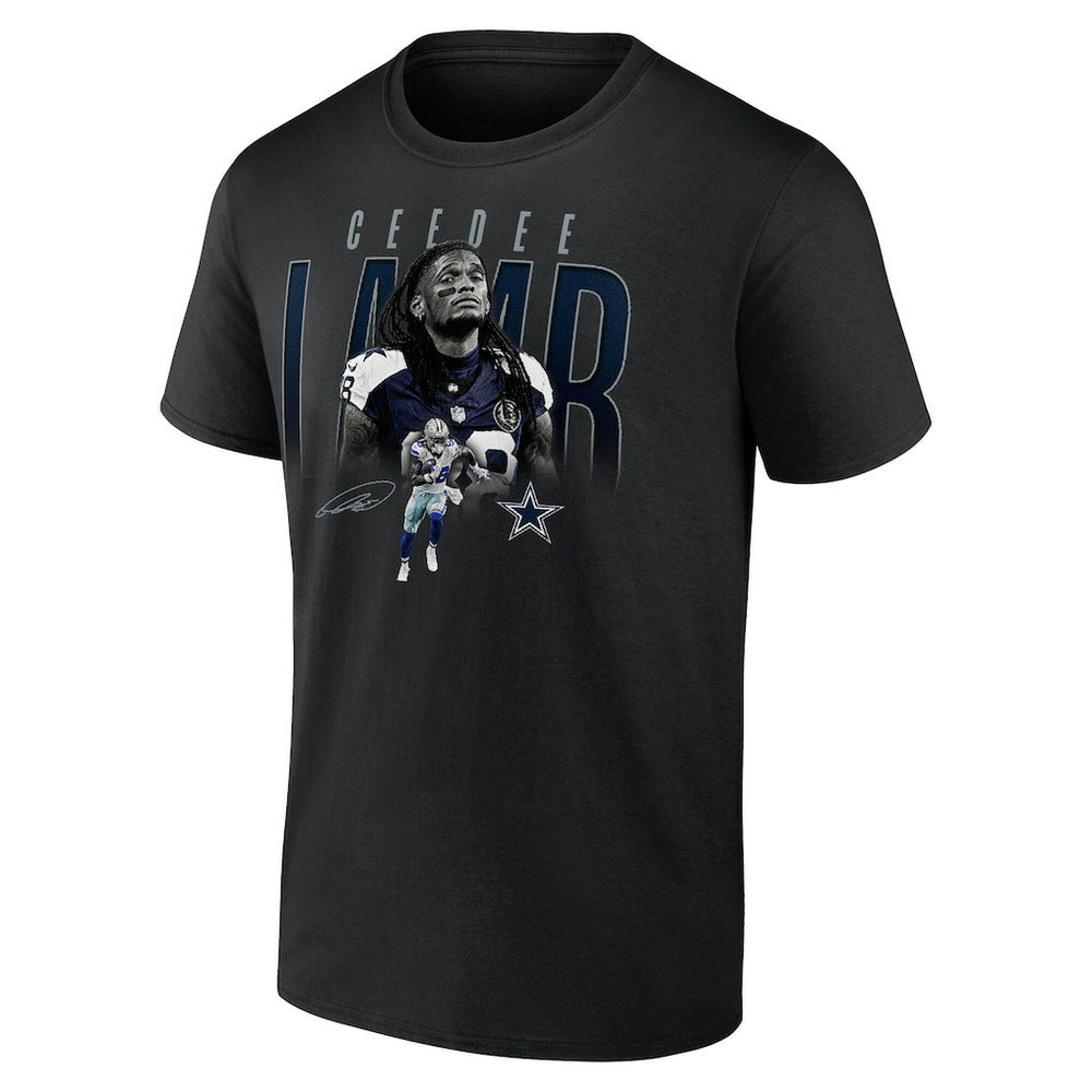 CeeDee Lamb Dallas Cowboys Humble Shadow Player T-Shirt - Black T-shirts