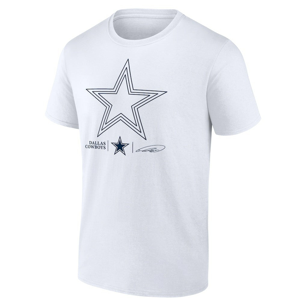 CeeDee Lamb Dallas Cowboys Tonal Name & Number T-Shirt - White T-shirts