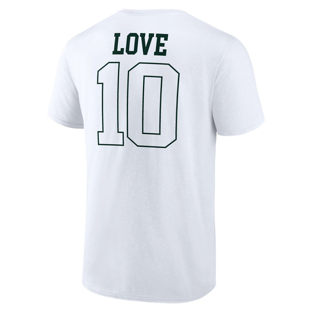 Jordan Love Green Bay Packers Tonal Name & Number T-Shirt - White T-shirts