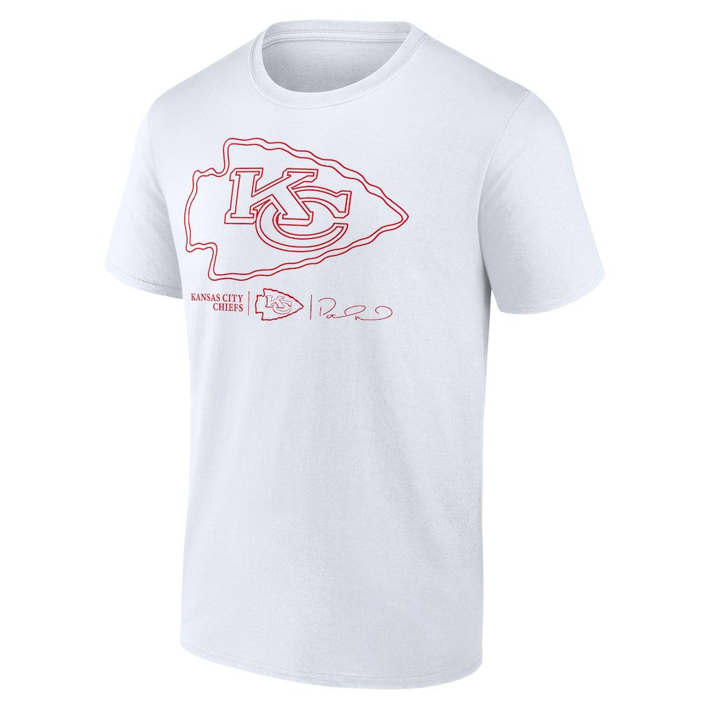 Patrick Mahomes Kansas City Chiefs Tonal Name & Number T-Shirt - White T-shirts