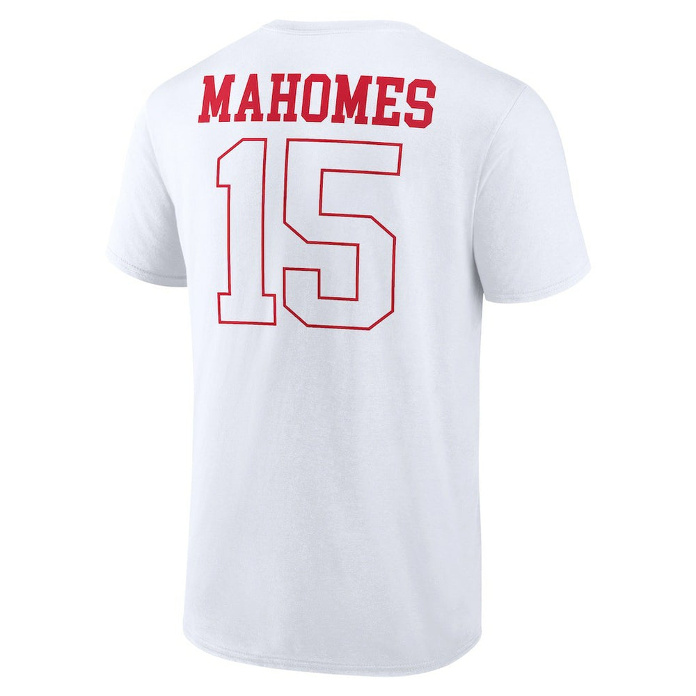 Patrick Mahomes Kansas City Chiefs Tonal Name & Number T-Shirt - White T-shirts