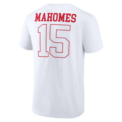 Patrick Mahomes Kansas City Chiefs Tonal Name & Number T-Shirt - White T-shirts