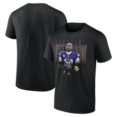 Justin Jefferson Minnesota Vikings Humble Shadow Player T-Shirt - Black T-shirts