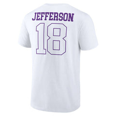Justin Jefferson Minnesota Vikings Tonal Name & Number T-Shirt - White T-shirts