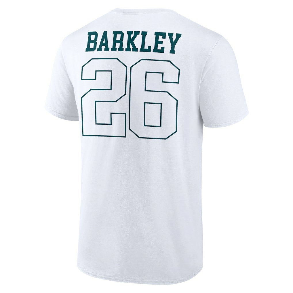 Saquon Barkley Philadelphia Eagles Tonal Name & Number T-Shirt - White T-shirts