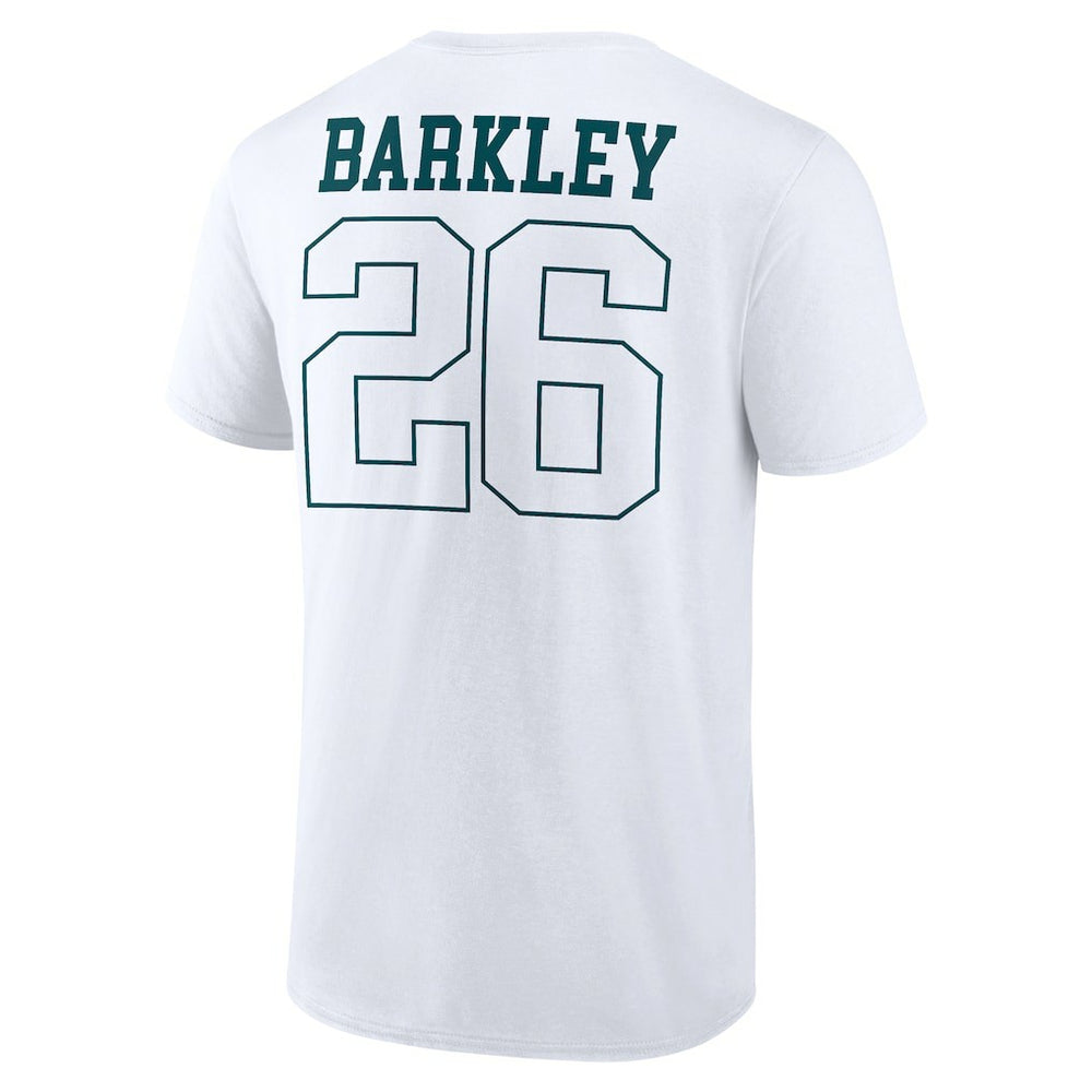 Saquon Barkley Philadelphia Eagles Tonal Name & Number T-Shirt - White T-shirts