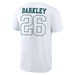Saquon Barkley Philadelphia Eagles Tonal Name & Number T-Shirt - White T-shirts