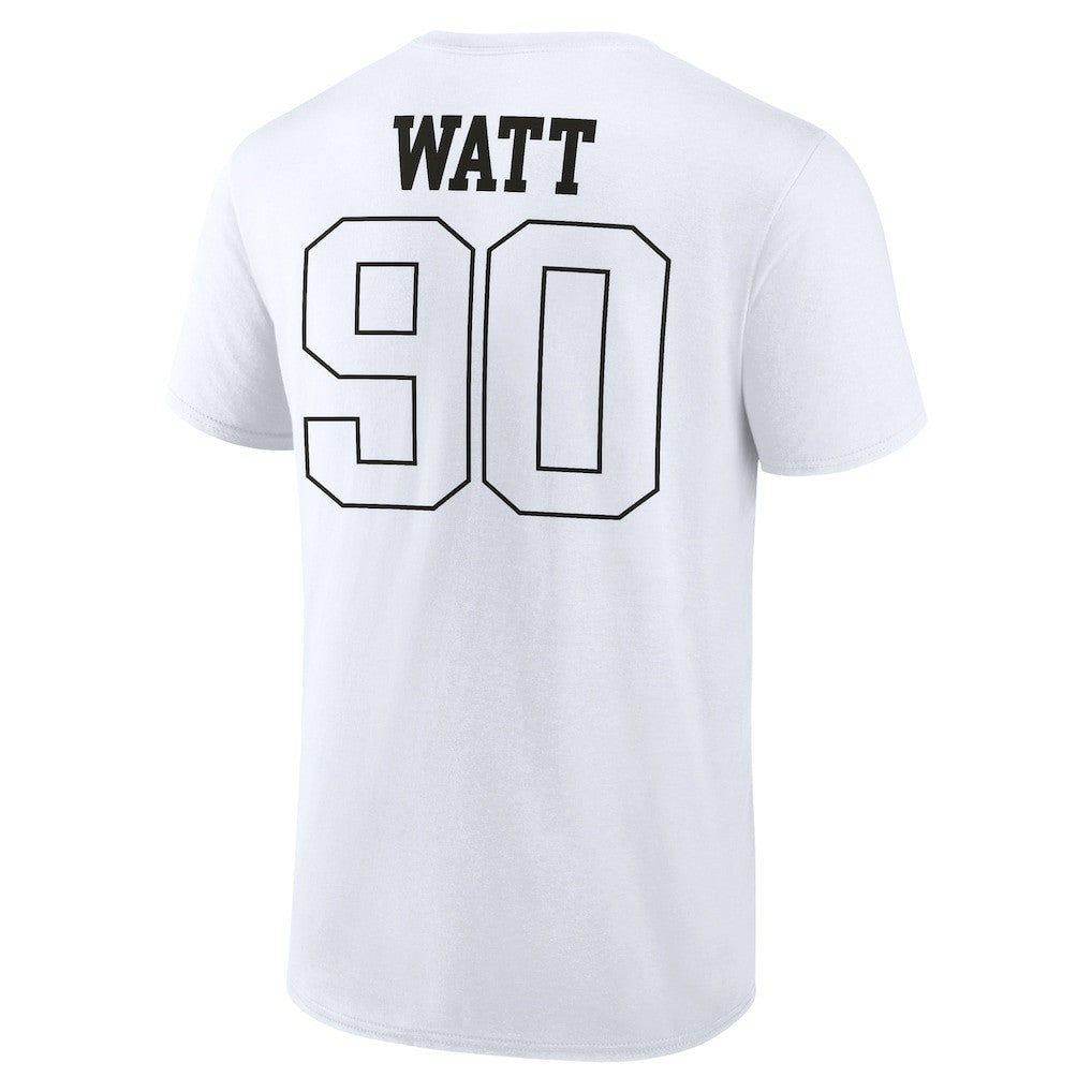 T.J. Watt Pittsburgh Steelers Tonal Name & Number T-Shirt - White T-shirts