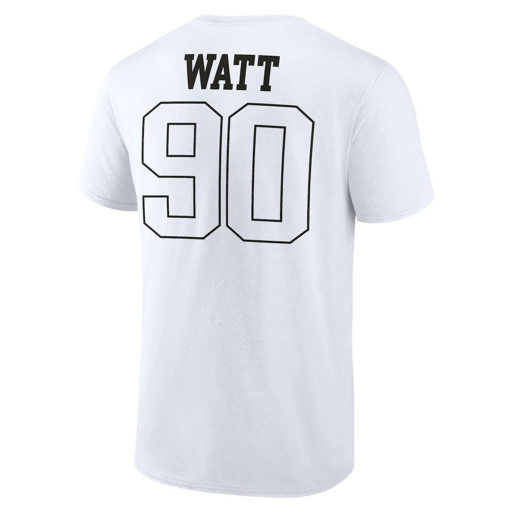 T.J. Watt Pittsburgh Steelers Tonal Name & Number T-Shirt - White T-shirts