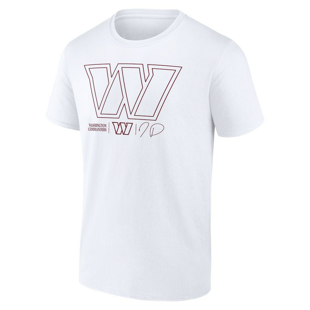 Jayden Daniels Washington Commanders Tonal Name & Number T-Shirt - White T-shirts