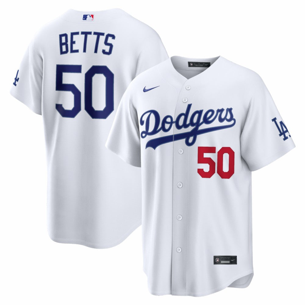 Mookie Betts Los Angeles Dodgers Nike  Home Stadium Jersey - White Jerseys