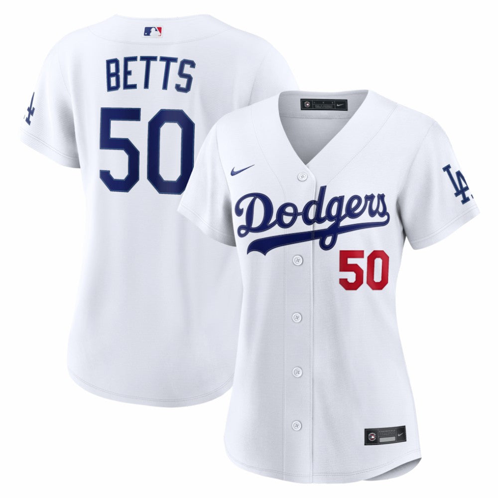 Mookie Betts Los Angeles Dodgers Nike Women's Home Stadium Jersey - White Jerseys