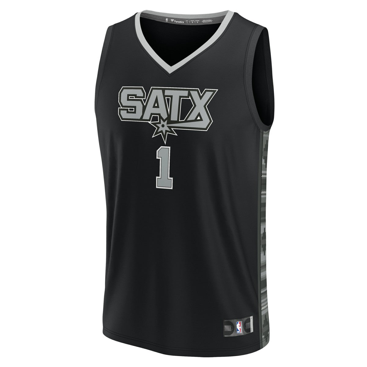 Victor Wembanyama San Antonio Spurs Fast Break Replica Player Jersey Statement Edition Black - Fanatics