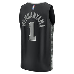 Victor Wembanyama San Antonio Spurs Fast Break Replica Player Jersey Statement Edition Black - Fanatics
