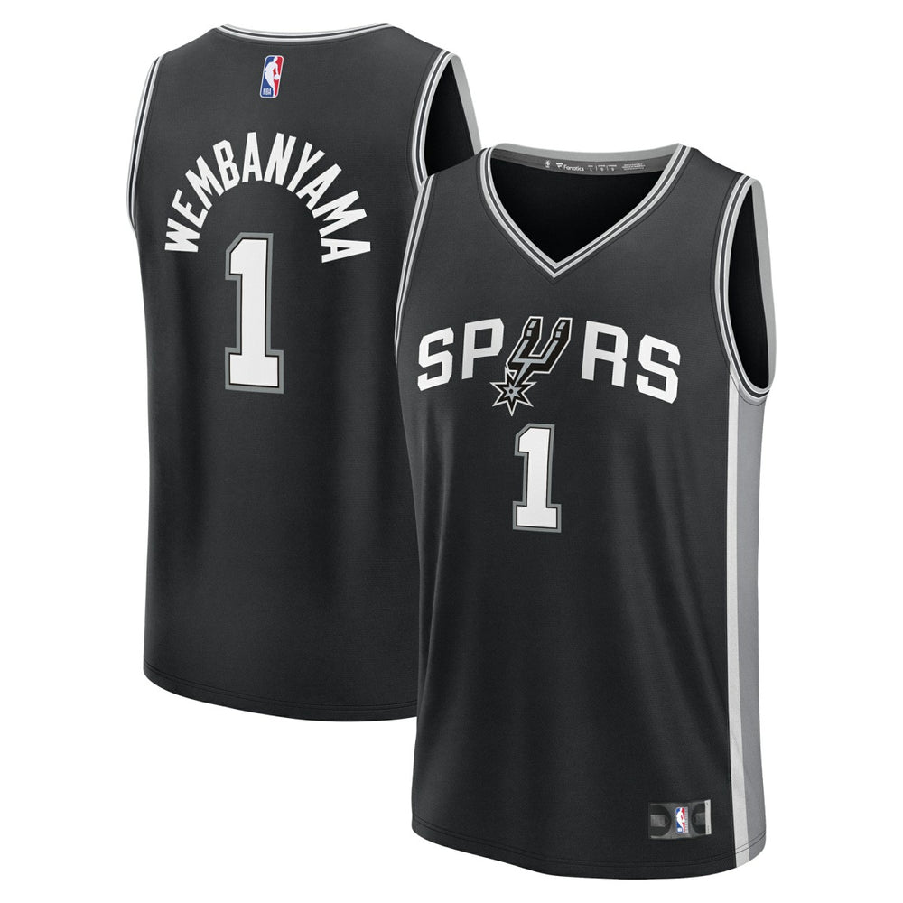 Victor Wembanyama San Antonio Spurs Fast Break Replica Player Jersey Icon Edition Black - Fanatics