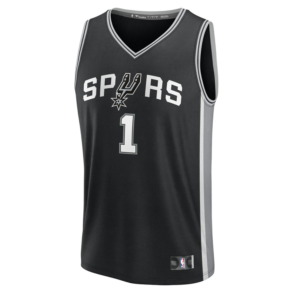 Victor Wembanyama San Antonio Spurs Fast Break Replica Player Jersey Icon Edition Black - Fanatics
