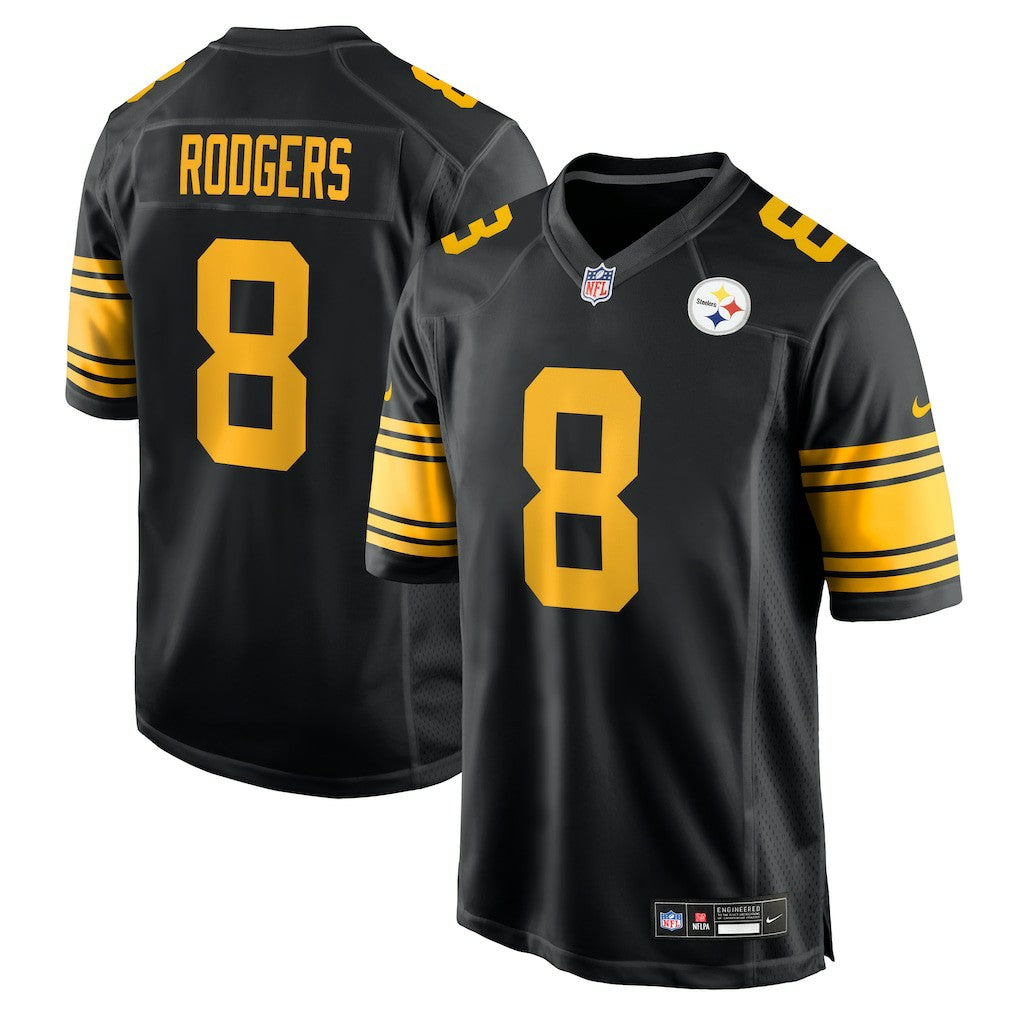 Aaron Rodgers Pittsburgh Steelers Alternate Game Jersey - Black Jerseys