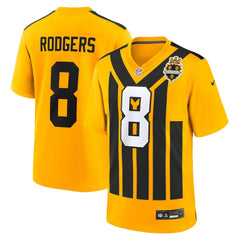 Aaron Rodgers Pittsburgh Steelers Alternate 1933 Throwback Game Jersey - Gold Jerseys