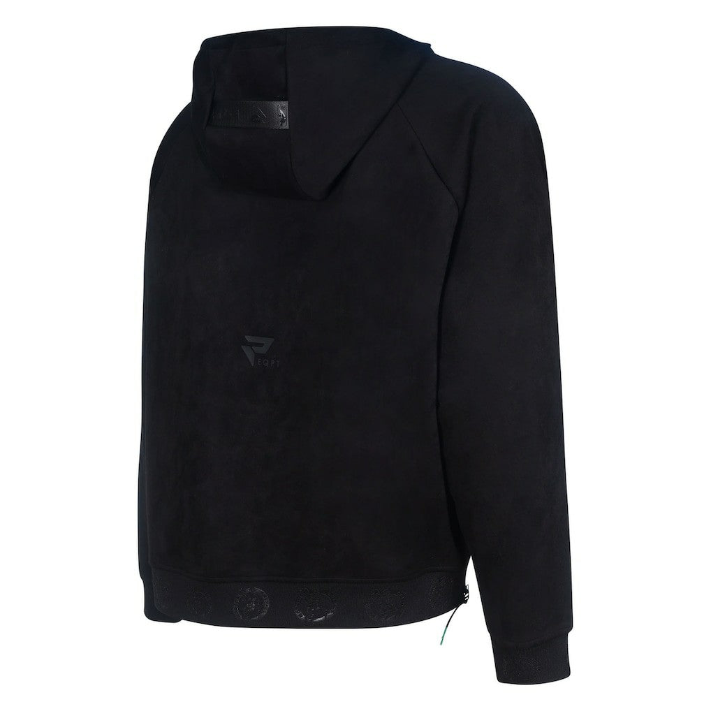 Boston Celtics Protege Eco-Friendly Functional Suede Fashion Tonal Hoodie Black