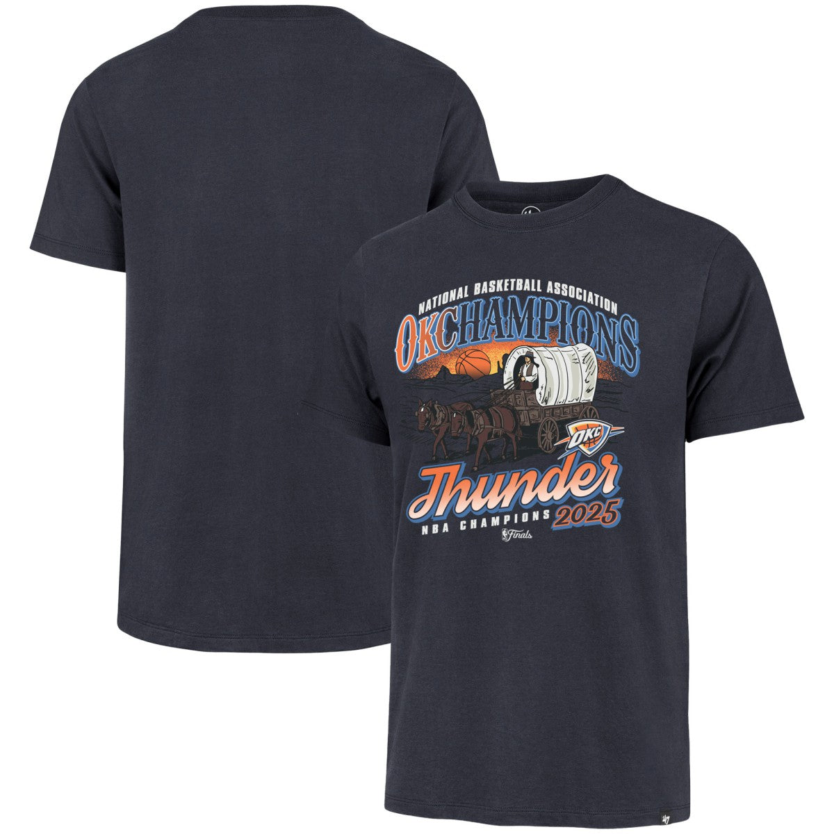 Oklahoma City Thunder '47 2025 NBA Finals Champions Hometown Local Franklin T-Shirt Navy - 47 brand