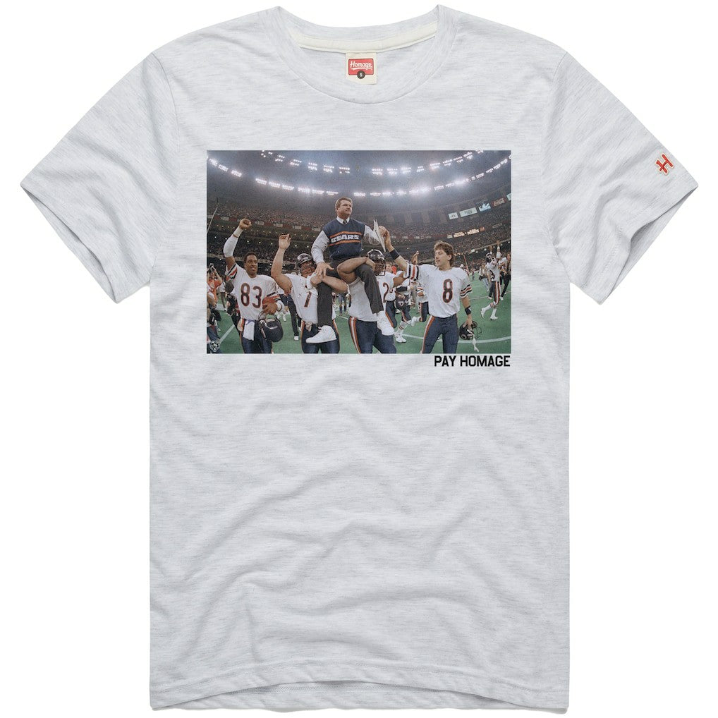 Mike Ditka Chicago Bears Homage Unisex Pay Homage Tri-Blend T-Shirt - Ash T-shirts
