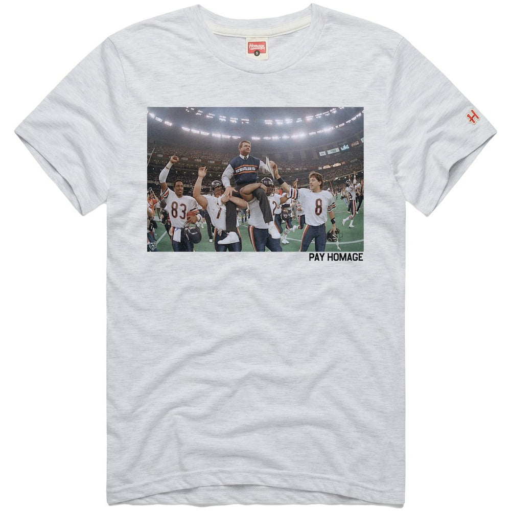 Mike Ditka Chicago Bears Homage Unisex Pay Homage Tri-Blend T-Shirt - Ash T-shirts