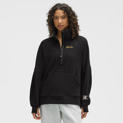 Anaheim Ducks lululemon Women's Long Scuba Oversized Half-Zip Funnel Neck - Black | US 203201160