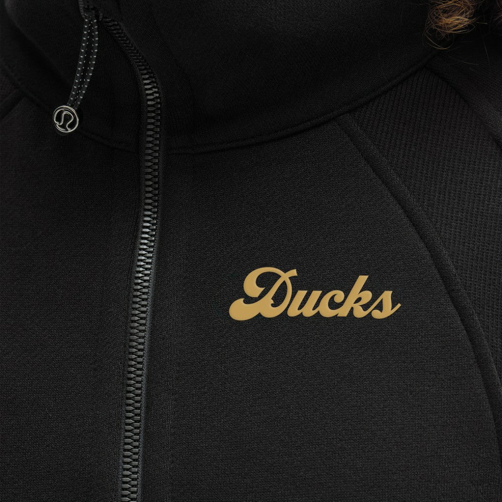 Anaheim Ducks lululemon Women's Long Scuba Oversized Half-Zip Funnel Neck - Black | US 203201160