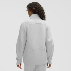 Edmonton Oilers lululemon Women's Long Scuba Oversized Half-Zip Funnel Neck - Heathered Core Ultra Light Grey | US 203201168