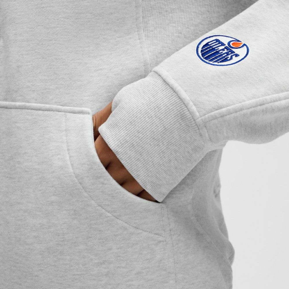 Edmonton Oilers lululemon Women's Long Scuba Oversized Half-Zip Funnel Neck - Heathered Core Ultra Light Grey | US 203201168