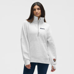 Florida Panthers lululemon Women's Long Scuba Oversized Half-Zip Funnel Neck - Heathered Core Ultra Light Grey | US 203201174