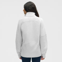Florida Panthers lululemon Women's Long Scuba Oversized Half-Zip Funnel Neck - Heathered Core Ultra Light Grey | US 203201174