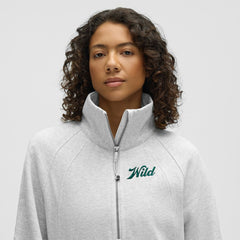 Minnesota Wild lululemon Women's Long Scuba Oversized Half-Zip Funnel Neck - Heathered Core Ultra Light Grey | US 203201175