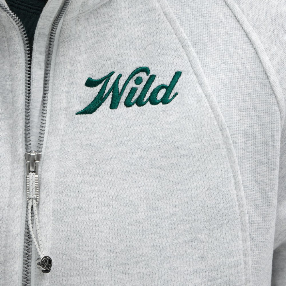 Minnesota Wild lululemon Women's Long Scuba Oversized Half-Zip Funnel Neck - Heathered Core Ultra Light Grey | US 203201175