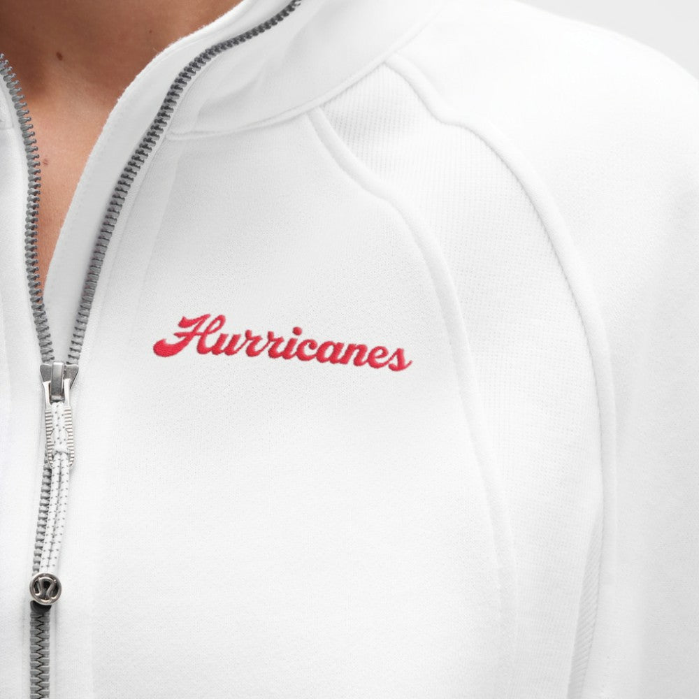 Carolina Hurricanes lululemon Women's Long Scuba Oversized Half-Zip Funnel Neck - White | US 203201179
