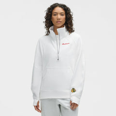 Chicago Blackhawks lululemon Women's Long Scuba Oversized Half-Zip Funnel Neck - White | US 203201180
