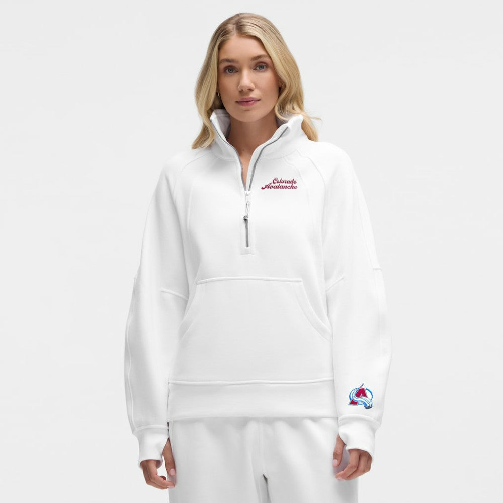 Colorado Avalanche lululemon Women's Long Scuba Oversized Half-Zip Funnel Neck - White | US 203201181