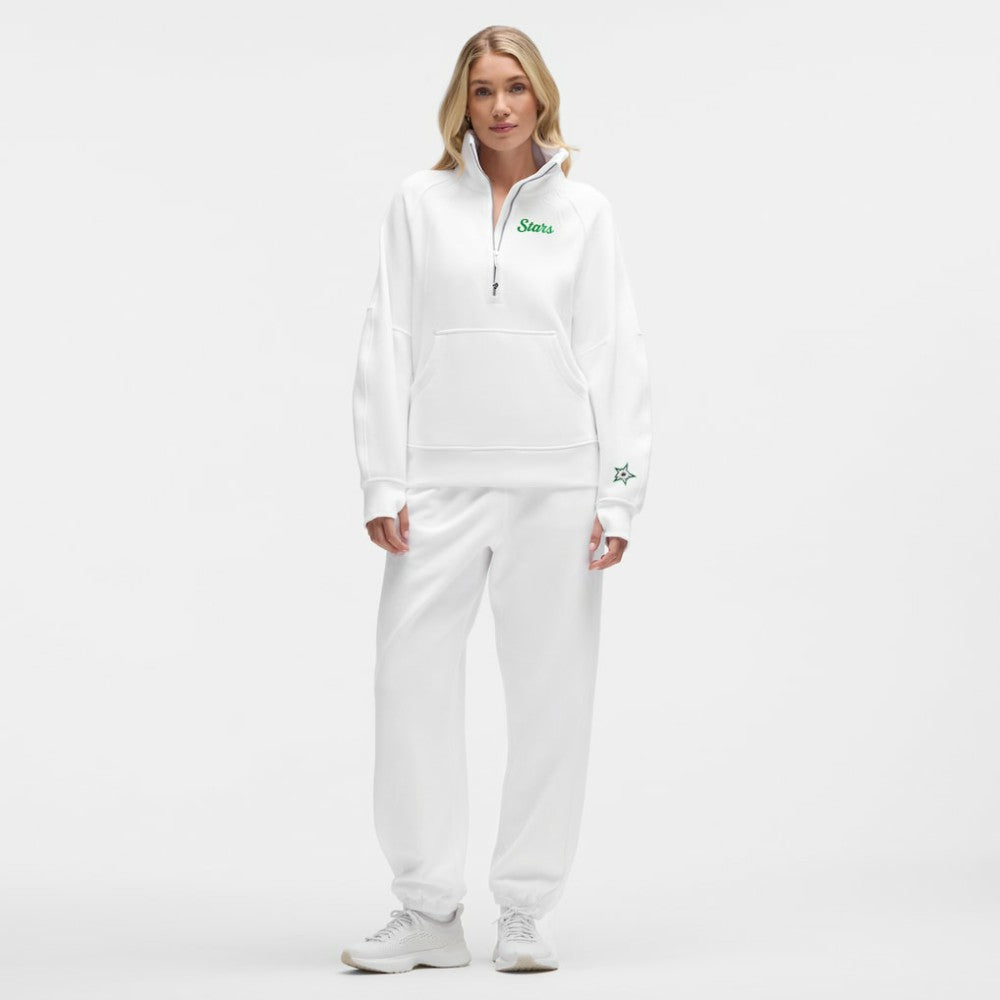 Dallas Stars lululemon Women's Long Scuba Oversized Half-Zip Funnel Neck - White | US 203201183