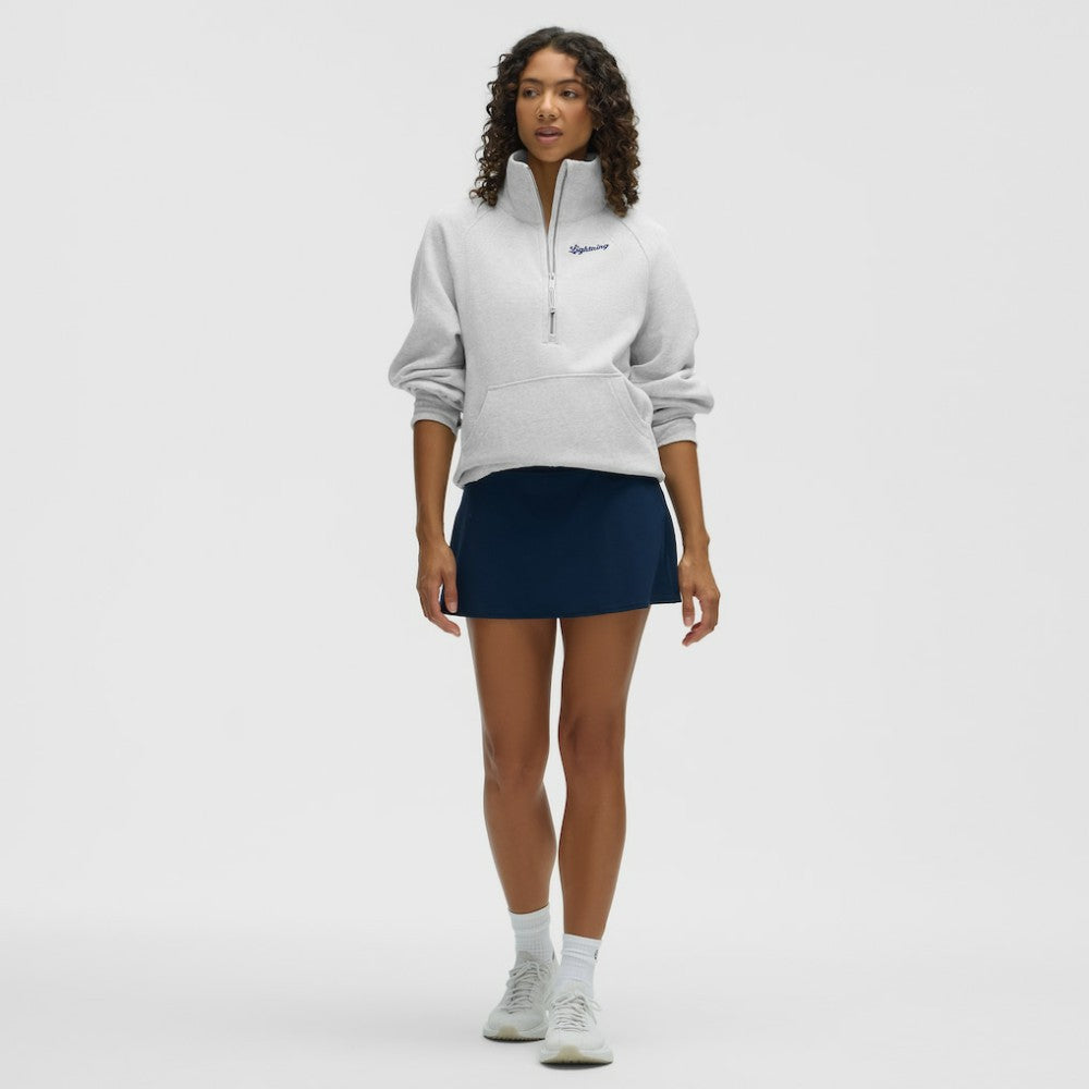Tampa Bay Lightning lululemon Women's Long Scuba Oversized Half-Zip Funnel Neck - Heathered Core Ultra Light Grey | US 203201186