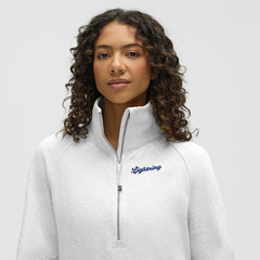 Tampa Bay Lightning lululemon Women's Long Scuba Oversized Half-Zip Funnel Neck - Heathered Core Ultra Light Grey | US 203201186