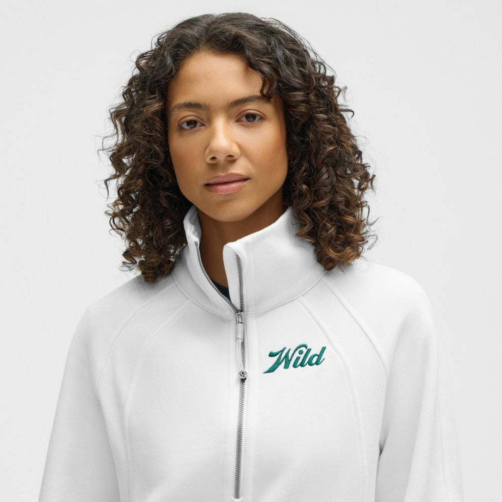Minnesota Wild lululemon Women's Long Scuba Oversized Half-Zip Funnel Neck - White | US 203201188