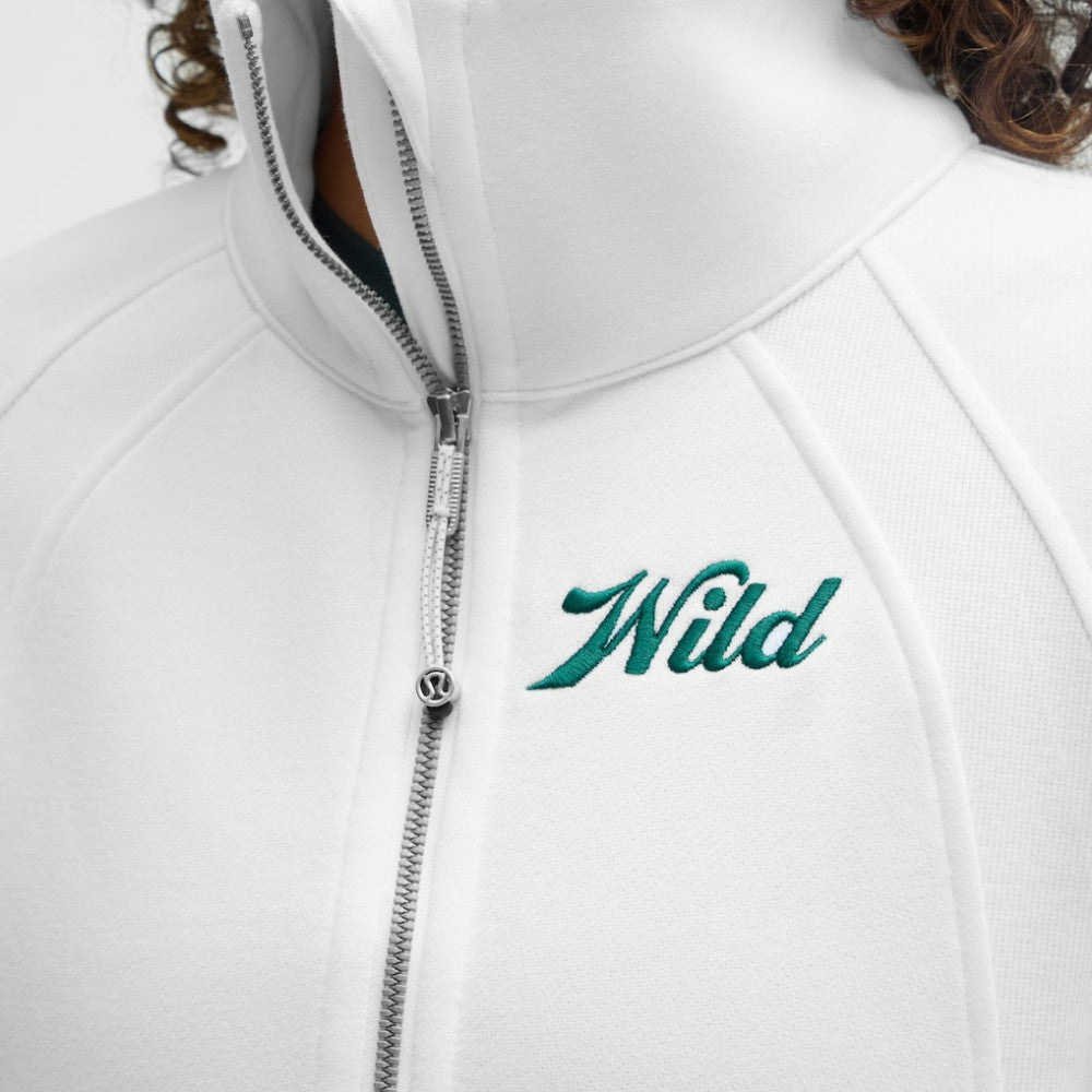 Minnesota Wild lululemon Women's Long Scuba Oversized Half-Zip Funnel Neck - White | US 203201188