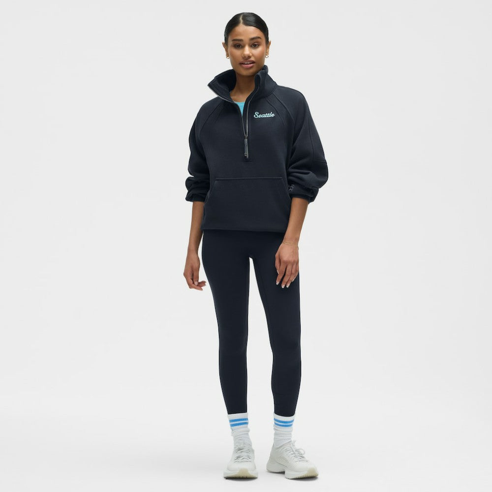 Seattle Kraken lululemon Women's Long Scuba Oversized Half-Zip Funnel Neck - True Navy | US 203201192