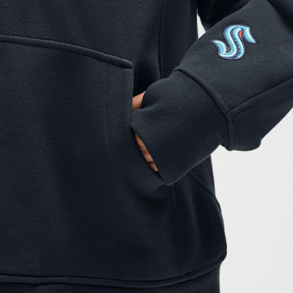 Seattle Kraken lululemon Women's Long Scuba Oversized Half-Zip Funnel Neck - True Navy | US 203201192