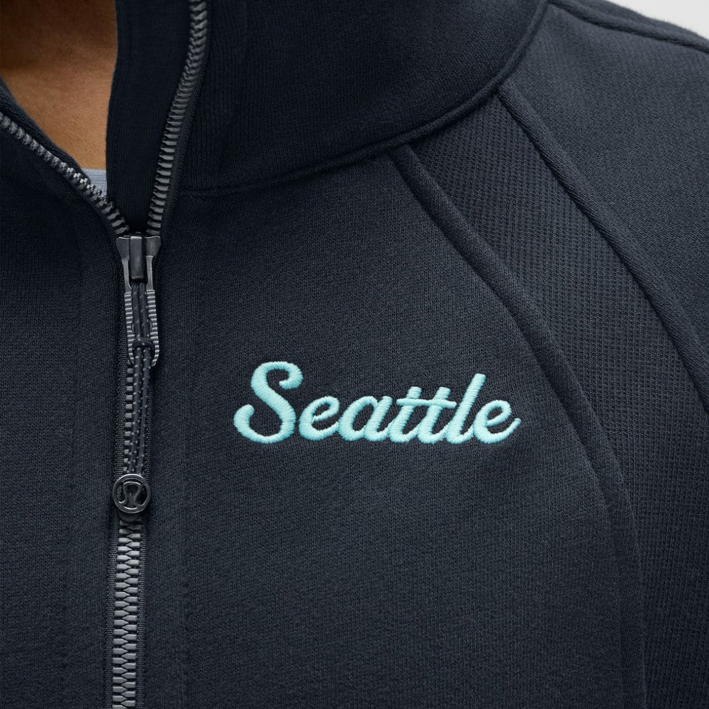 Seattle Kraken lululemon Women's Long Scuba Oversized Half-Zip Funnel Neck - True Navy | US 203201192